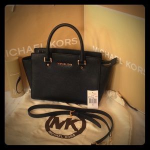 Michael Kors black Selma handbag, barely used